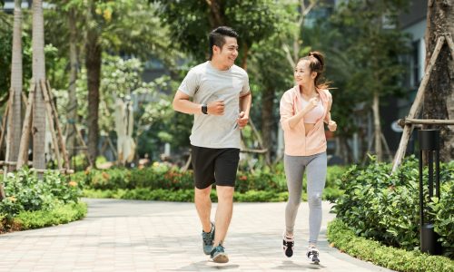 jogging to stay active